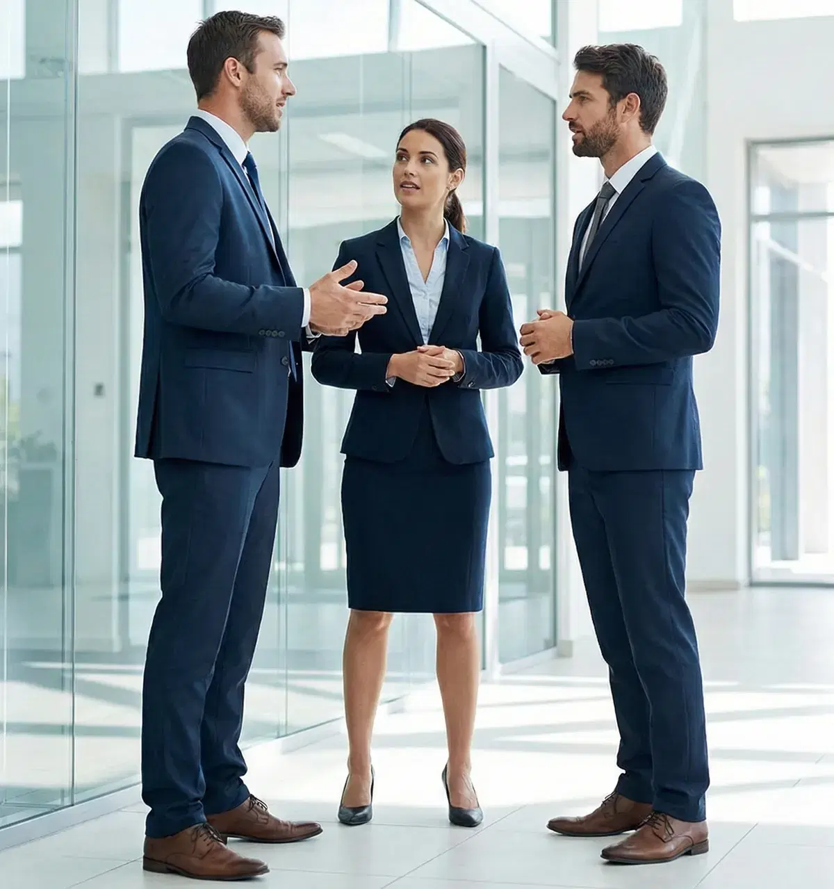 Professional services team in a strategic consulting session